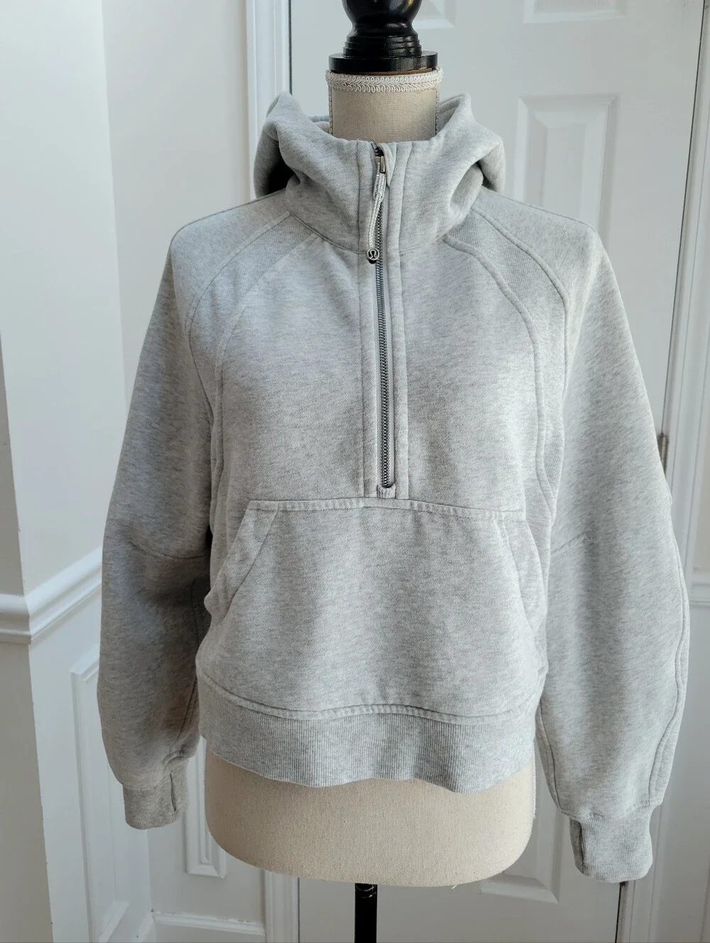 Lululemon Scuba Oversized‎ Half-Zip Hoodie Heathered Core Ultra Light Grey